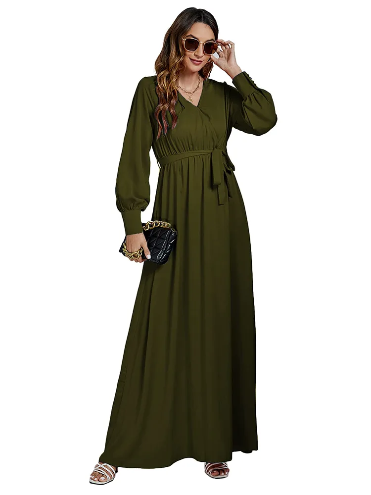 Tunic Ruffle Long Maxi Women Dress
